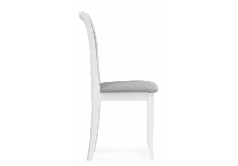 Стул деревянный Корнелл серый велюр / белый (46x52x95)