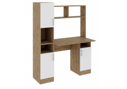 Компьютерный стол Эндо дуб вотан / белый (57x160)