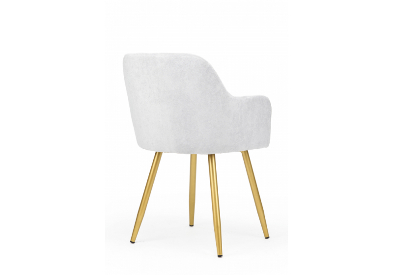 Стул на металлокаркасе Инфини светло-серый (ocean 021) / золотой (54x61x80)