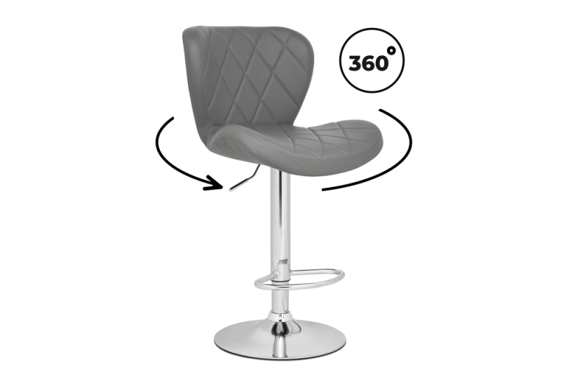 Барный стул Porch gray / chrome (47x53x89). 