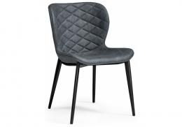 Стул на металлокаркасе Катабучи ткань kiprus 12 / черный глянец (50x58x79)